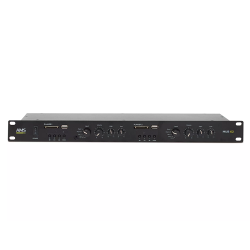 Equipson AMS MUB 62 2-Zone Multimedia Paging Player - Black