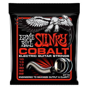 Ernie Ball P02715 أوتار جيتار كهربائية كوبالت سلينكي سكني توب هيفي بوتوم - مقاس 10-52