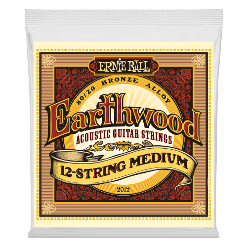 Ernie Ball Earthwood Medium 12-String 80/20 Bronze Acoustic Guitar Strings - 11-52 Gauge - P02012 Ernie Ball Earthwood Medium 12-String 80/20 Bronze Acoustic Guitar Strings - 11-52 Gauge - P02012