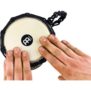 Meinl Percussion دمبي صغير على الطراز الأفريقي مقاس 4½ بوصة، تصميم زهرة