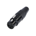REAN RC3F 3-Pole Female XLR Cable Connector - Black