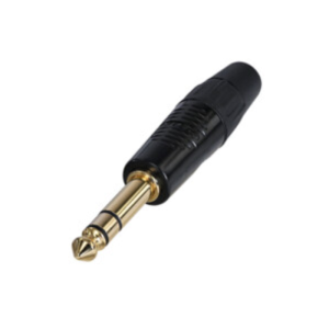 قابس REAN RP3C ستيريو TRS مقاس 1/4 بوصة - أسود