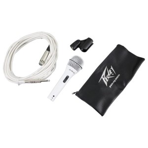 Peavey PVÂ®i 2 1/4" White Cardioid Unidirectional Dynamic Vocal Microphone with 1/4 inch Cable