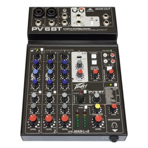 Peavey PV 6 BT-6 Channel Mixer With Bluetooth-03612622